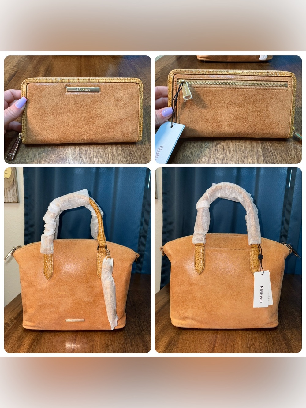 Brahmin NWT Duxbury & Suri - Tan Adrift - Camel Brown - Soft Leather - Picture 7 of 14